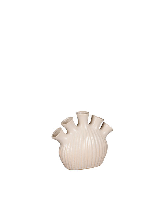 MSA Decorative Vase Beige 25x10x21cm