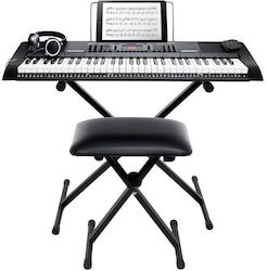 Alesis Keyboard Harmony 61 MK3 with 61 Dynamic Keys with Stand, Headphones, Stool and Music Stand Black