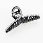 Hair Clip with Pearls Black 1pcs