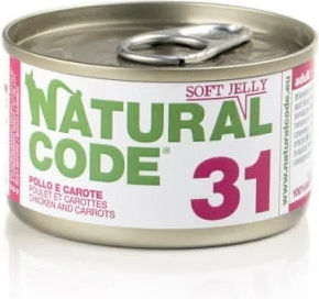 Natural Code Wet Food for Adult Cats in Cans with Chicken Gluten-Free 85gr