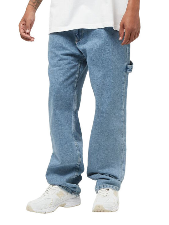 Pegador Pantaloni de Bărbați din Jean în Linie Baggy Spălat albastru