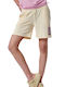 Women's High Waist Activewear Shorts Antique White