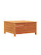 Hölzener Gartenhocker Würfel Für Außenbereich Braun 62x63,5x32cm