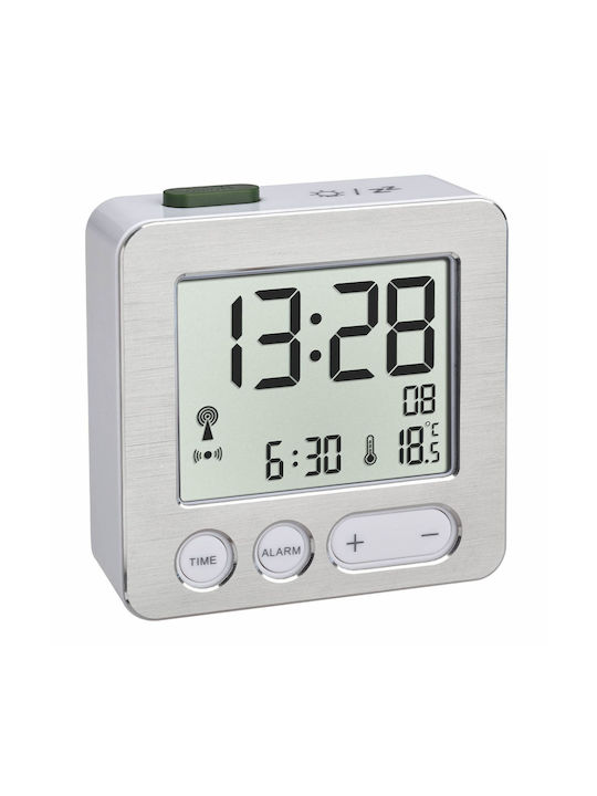 TFA Επιτραπέζιο Ψηφιακό Ρολόι με Ξυπνητήρι Γκρι 60.2545.54