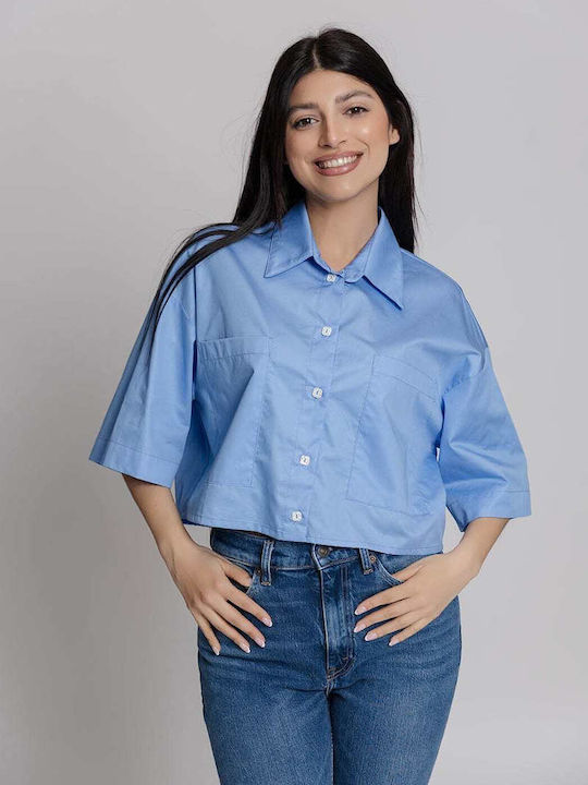 Twenty 29 Women's Short Sleeve Shirt Blue