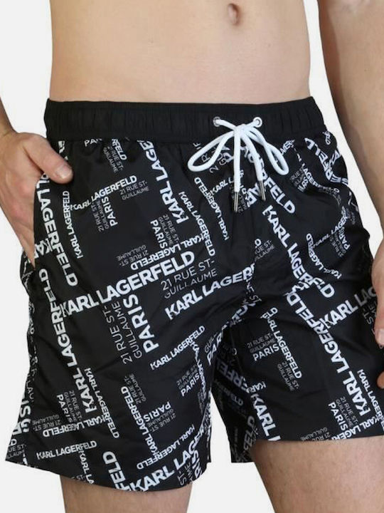 Karl Lagerfeld Men's Swimwear Shorts Black with Patterns