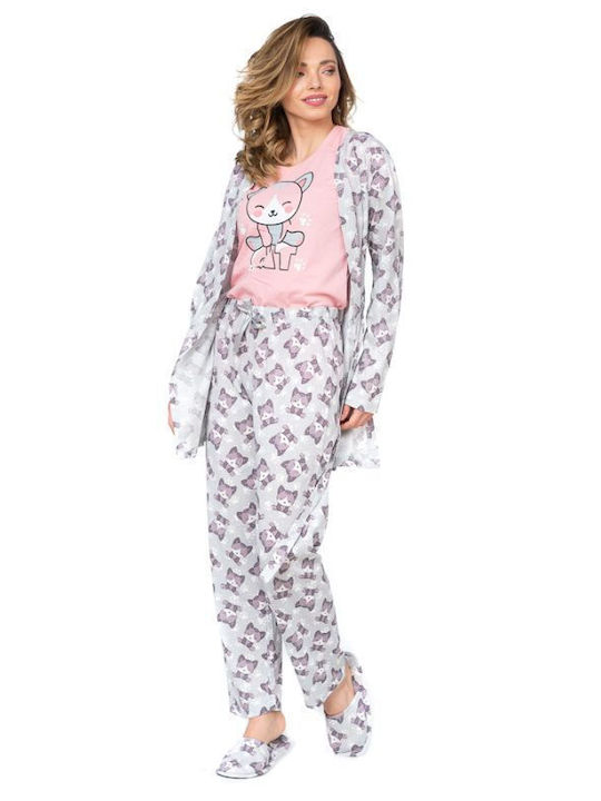 Sommer Damen Pyjama-Set Baumwolle