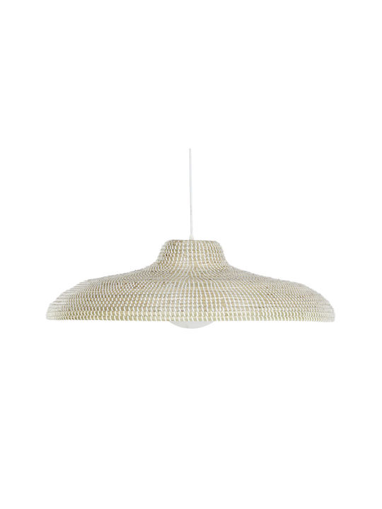 DKD Home Decor Lustră cu cristale pentru Soclu E27 cu Alb Natural Lumină Alb