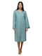 Winter Women's Nightdress Petrol Blue