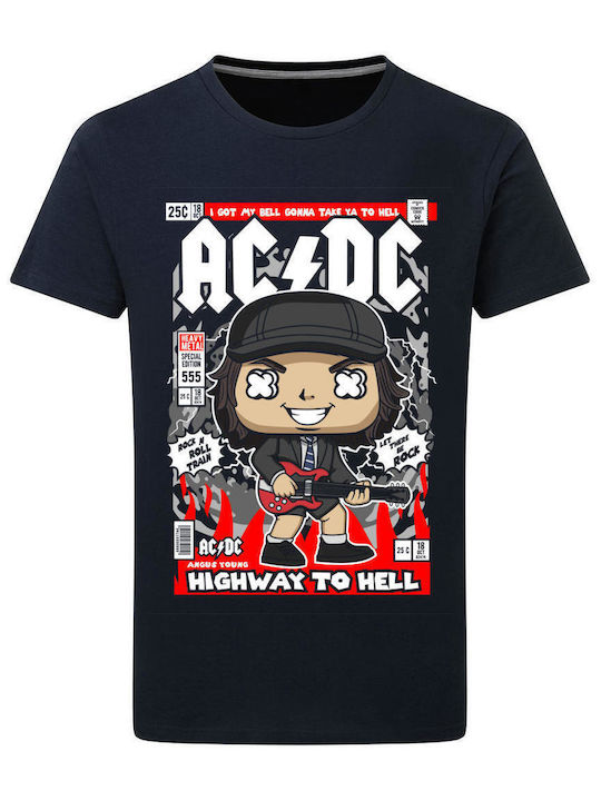 Pop Culture T-shirt AC/DC Marineblau