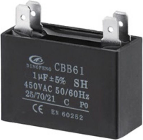 Polypropylene Fan Capacitor Faston 1μF 450VAC CBB61 CBB