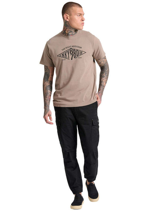 Pantaloni Elastic cu Croială Normală Black