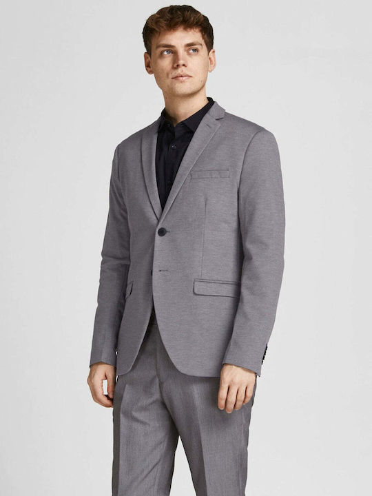 Jack & Jones Men's Suit Jacket Slim Fit Light Grey Melange 12199891