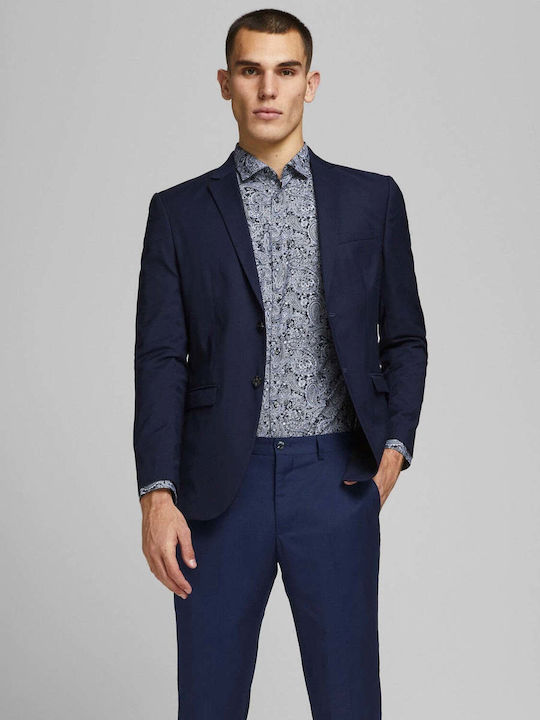 Jack & Jones Ανδρικό Σακάκι με Στενή Εφαρμογή D...