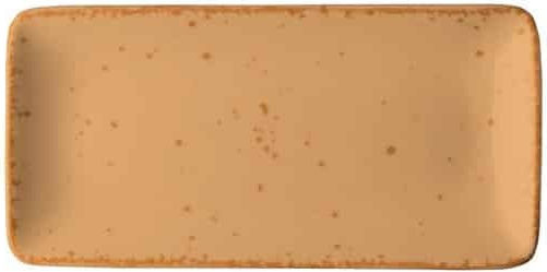 Lukanda Serving Platter Rectangular made of Porcelain Brown 21x10cm