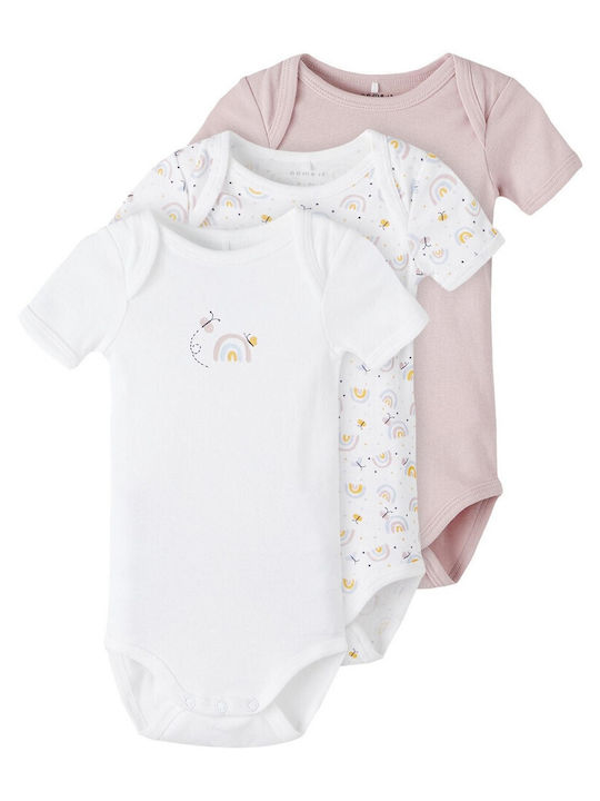 Name It Baby Bodysuit Set Short-Sleeved Pink