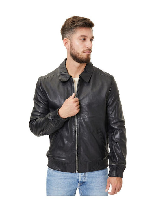 Mauritius Men's Leather Jacket Silver