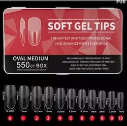 Soft Gel Tips Νυχιών Διάφανα 550τμχ T021145491