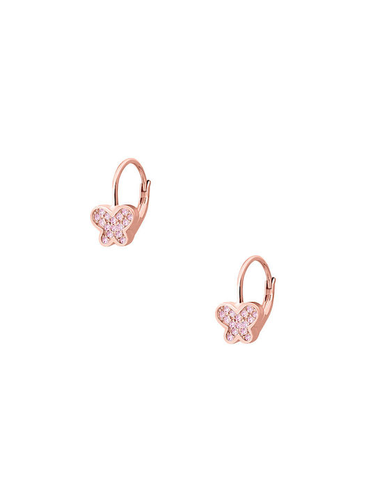 Iris Gold Plated Kids Earrings Butterflies made of Silver