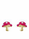 Mertzios.gr Mushroom Kids Earrings Studs from Gold 9K