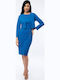 BelleFille Damen Blazer Hellblau