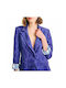 Forel Women's Crepe Waisted Blazer Purple