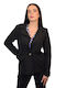 Morena Spain Damen Gekreuzt Blazer Schwarz