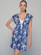 Milena by Paris Women's Caftan Beachwear Blue