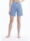 Calvin Klein Women's Jean High-waisted Shorts Light Blue