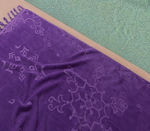 Nef-Nef Homeware Beach Towel Cotton Purple with Fringes 160x80cm.