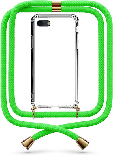 Phoneclub Neon Back Cover cu Curea Transparent (iPhone SE 2020)