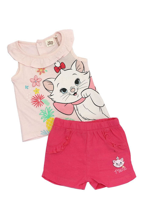 Disney Kinder Set mit Shorts Sommer 2Stück Fuchsia