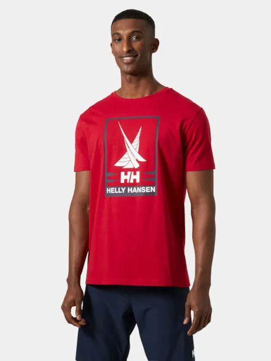 Helly Hansen Shoreline Ανδρικό T-shirt Κοντομάνικο Red