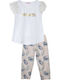 Kids' Set with Leggings Summer 2pcs White