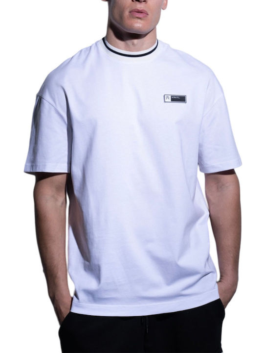 Vinyl Art Clothing T-shirt Bărbătesc cu Mânecă Scurtă White