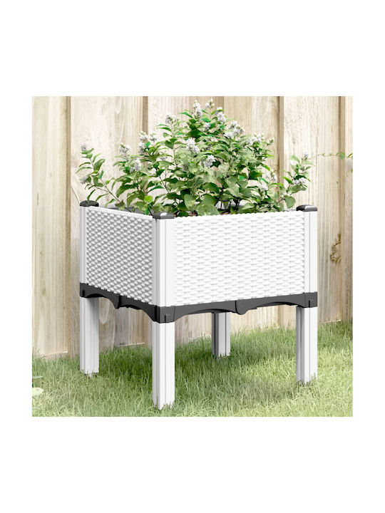 vidaXL Κήπου Planter Box 40x42cm White 367889