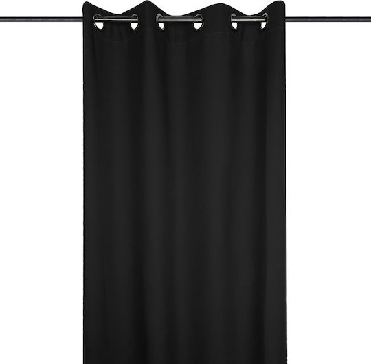 Perdea Fereastra Cu Capse S-f Nelson Neagră 135x180cm