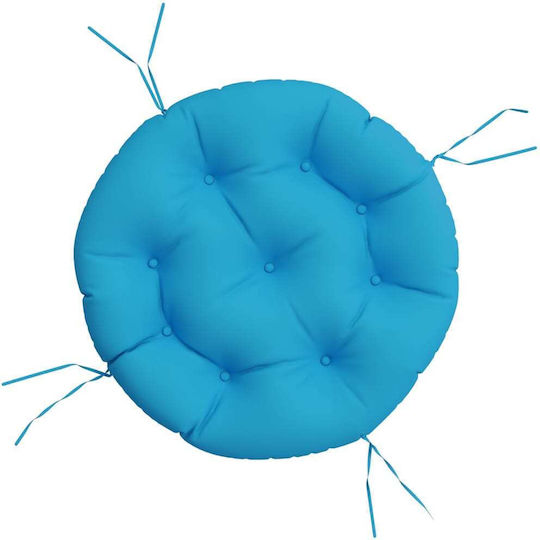 vidaXL Waterproof Garden Chair Cushion Round Blue 60x60cm