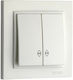 Mono Electric Recessed Wall Switch Double White
