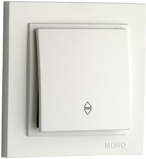 Mono Electric Vertiefter Elektrische Wandtaster Einweg Silber