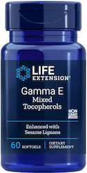 Life Extension Gamma E Mixed Tocopherols Vitamin for Antioxidant 60 softgels