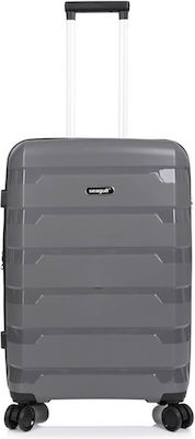 Suitcase Seagull Polypropylene Medium Grey Sg180-m-grey 62cm Extension