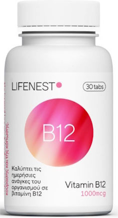 Lifenest Vitamin B12 Vitamin for Nervous System Health 1000mcg 30 Tablets