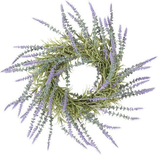 Wreath of Artificial Plants Lavender Lilac 25cm Ambalaz