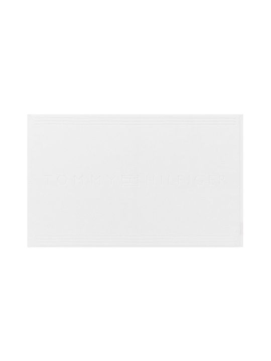 Tommy Hilfiger Πατάκι Μπάνιου Βαμβακερό 221477 Λευκό 50x80εκ.