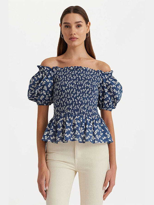 Polo Ralph Lauren Γυναικείο Top Floral Μπλε