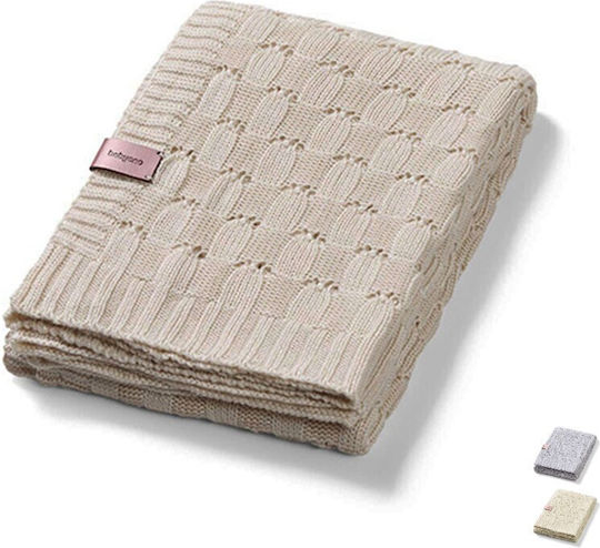 Babyono Decke Wickeltücher für Kinderzimmer Gestrickt Beige Beige 75x100cm