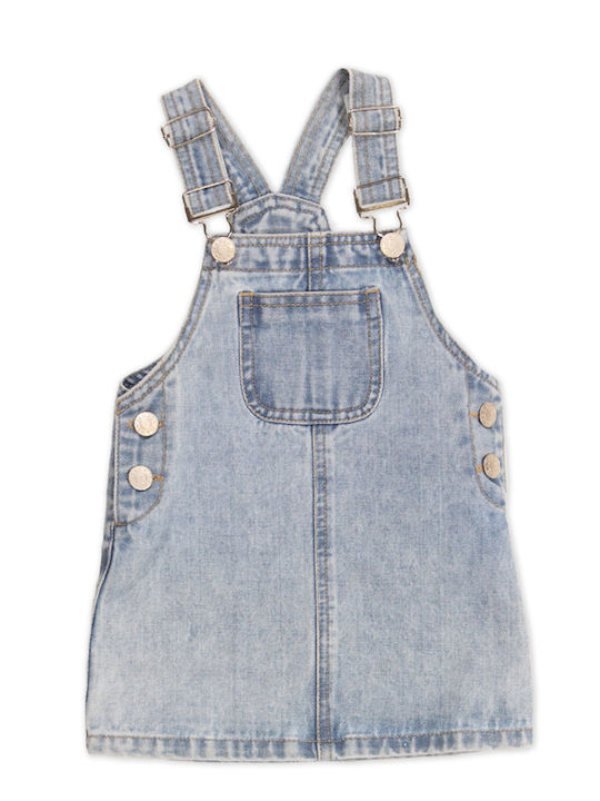 Kinder Latzrock aus Jeans Blau