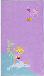 Nef-Nef Mermaid Having Fun Prosoape de plajă pentru copii Lila 120x70cm