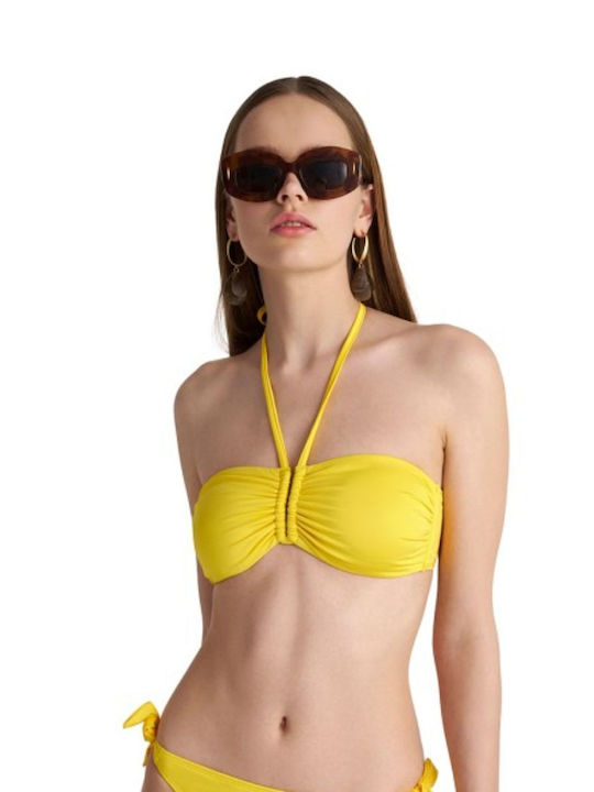 Blu4u Fără bretele Top bikini Galben